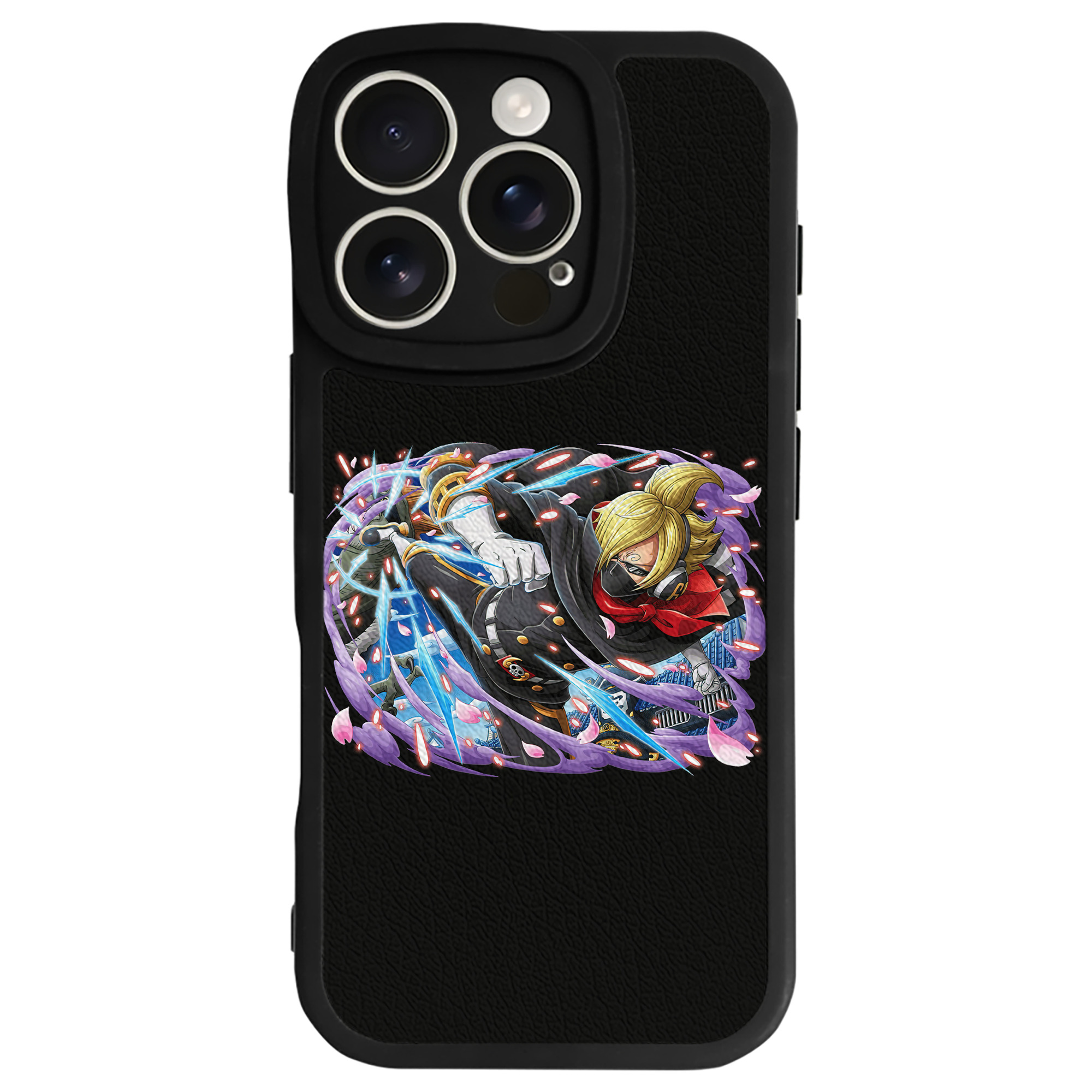 （画像用） ワンピース サンジ ONE PIECE Sanji 【iPhone 16シリーズ対応】シリコンスマホケース（レザー調） 材質：シリコン